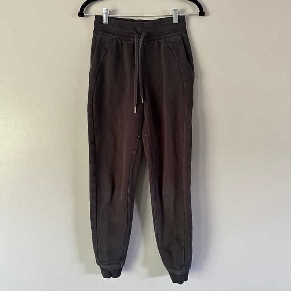 Lululemon Black High Rise Scuba Jogger Sweatpants‎ SZ 2 - Picture 1 of 11